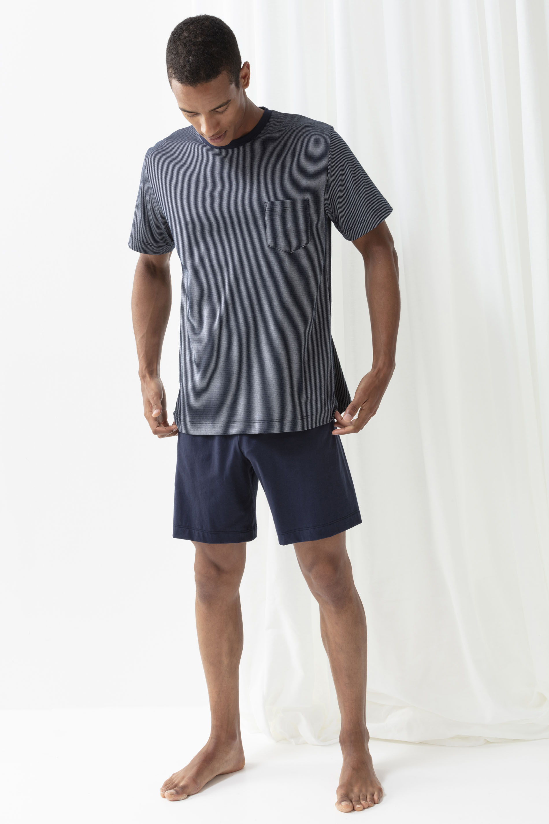 MEY (Bennison) Мужская пижама с шортами «Yacht blue»