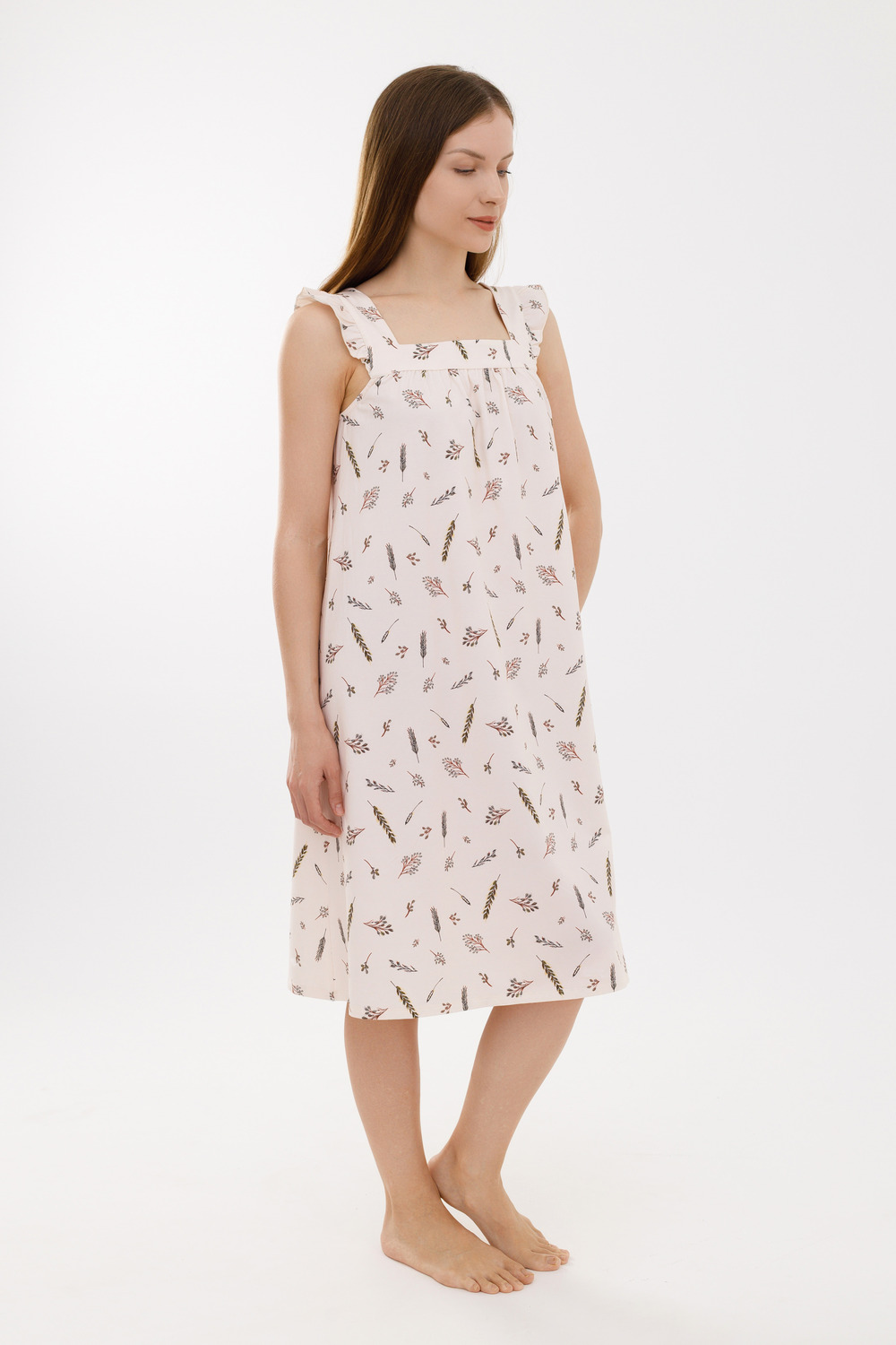 Сорочка на широких бретелях  «После росы»