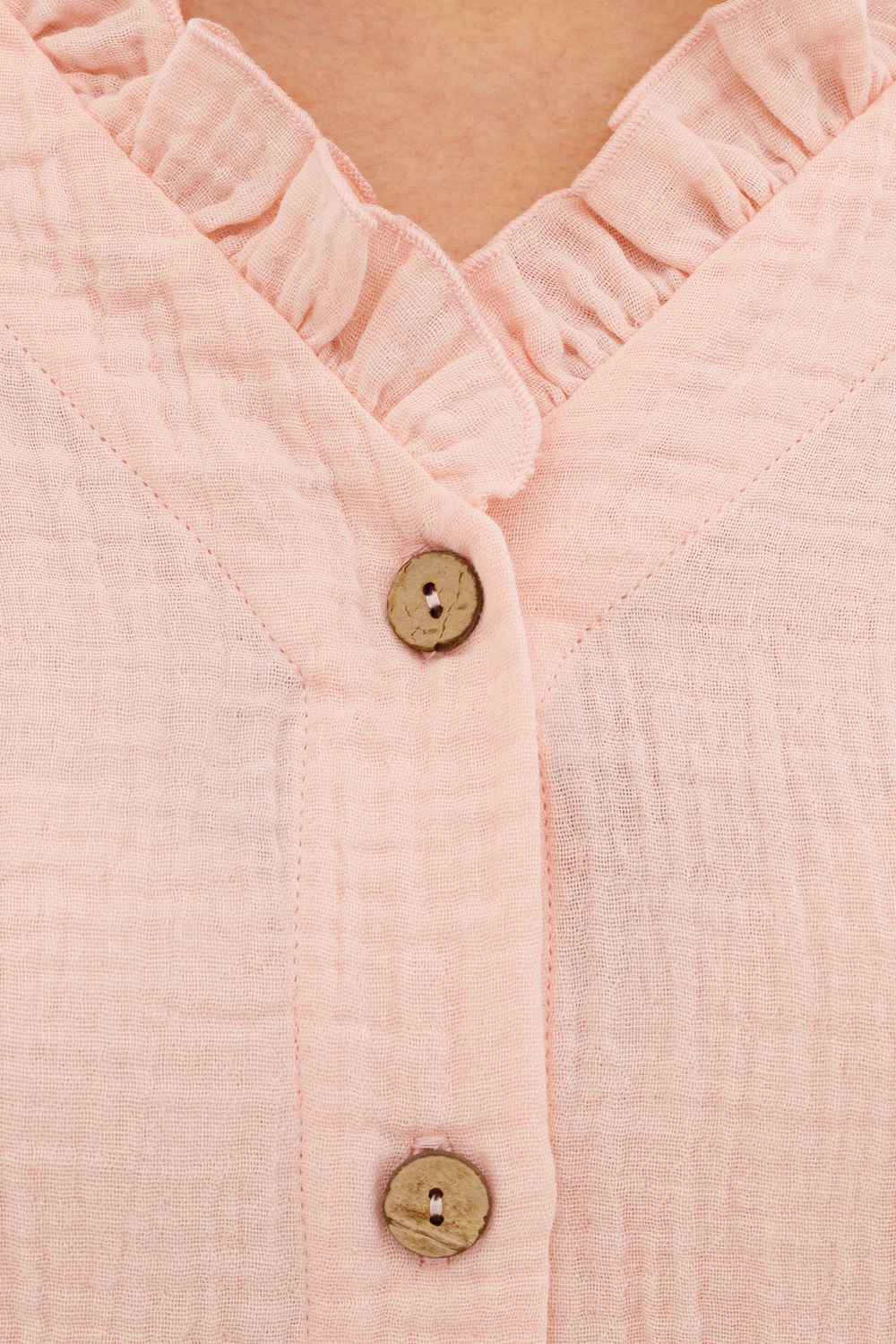 Рубашка с рюшей «Розовый налив»