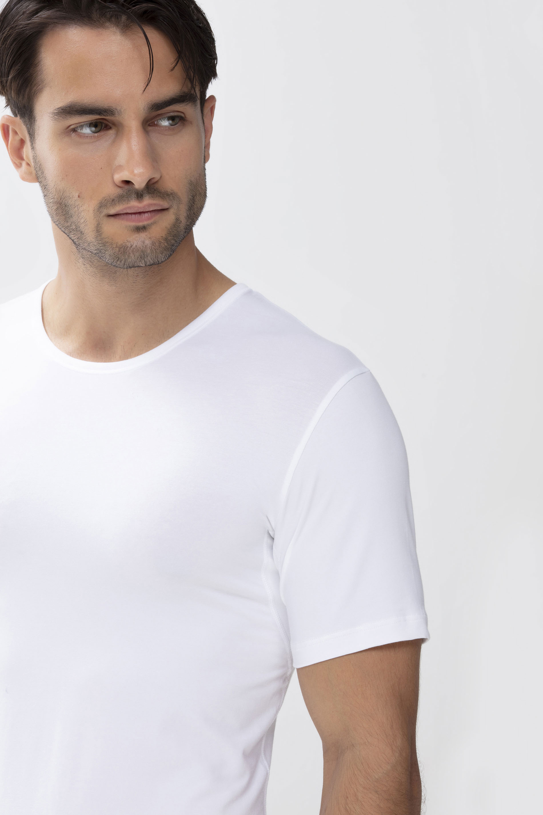 MEY (Dry Cotton) Mужская футболка-подрубашник «White»