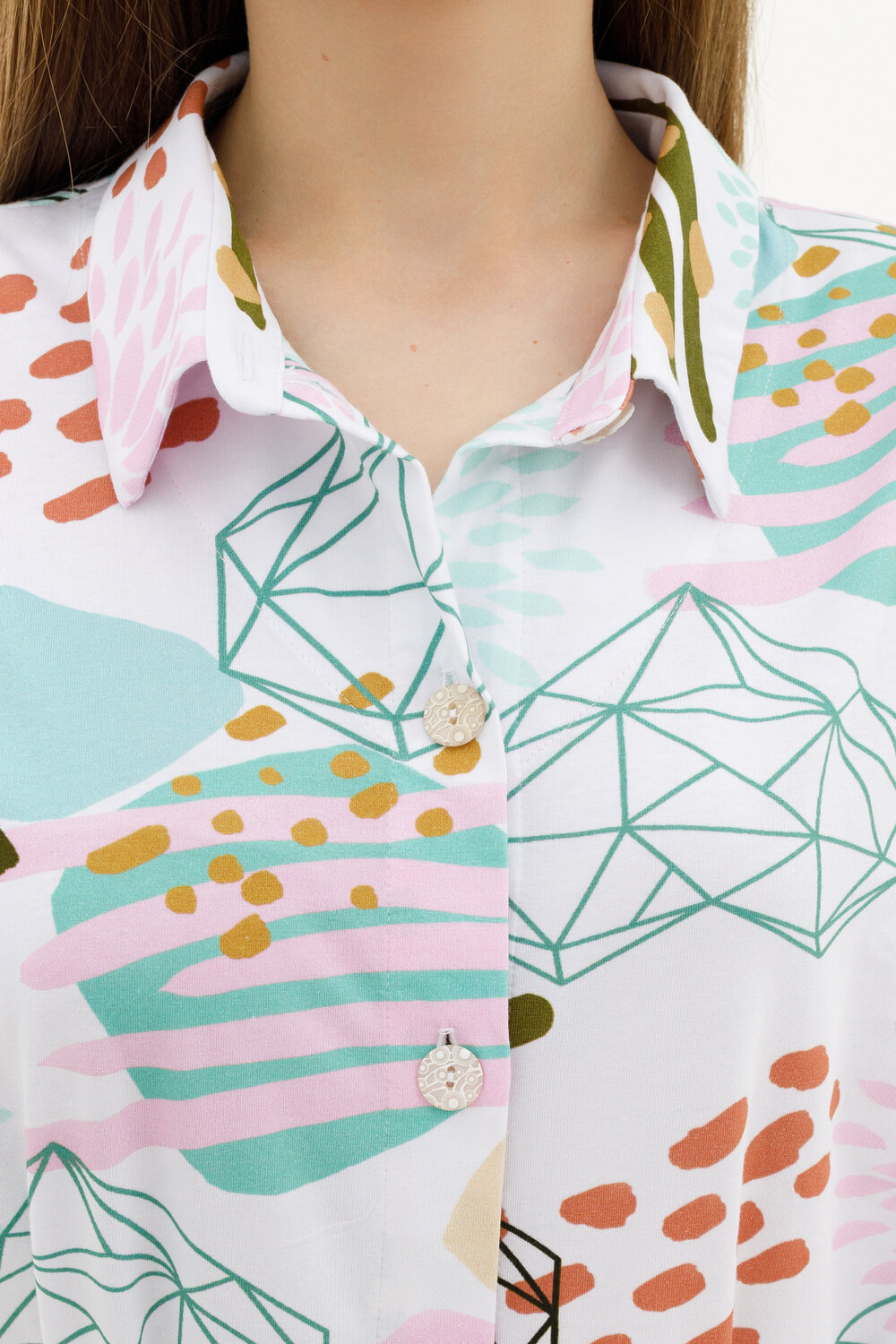 Платье на пуговицах «Color Mix»