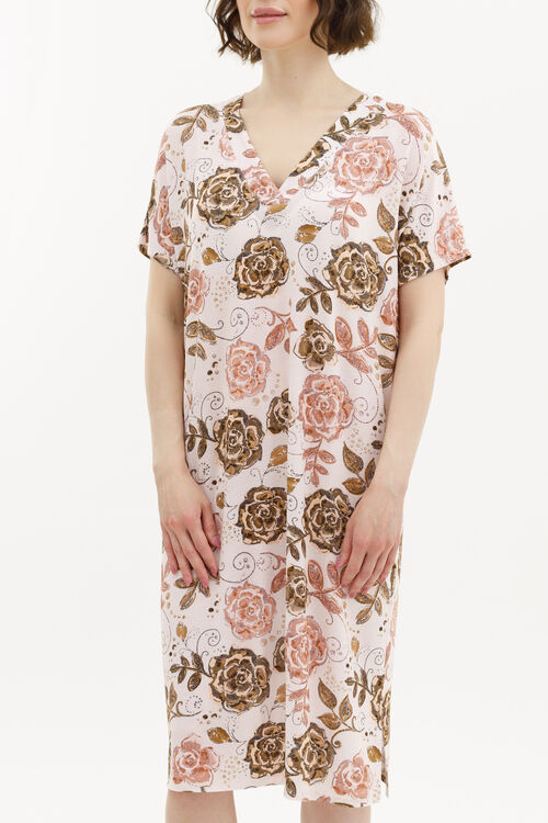 Платье с V вырезом «Beige biscuit»