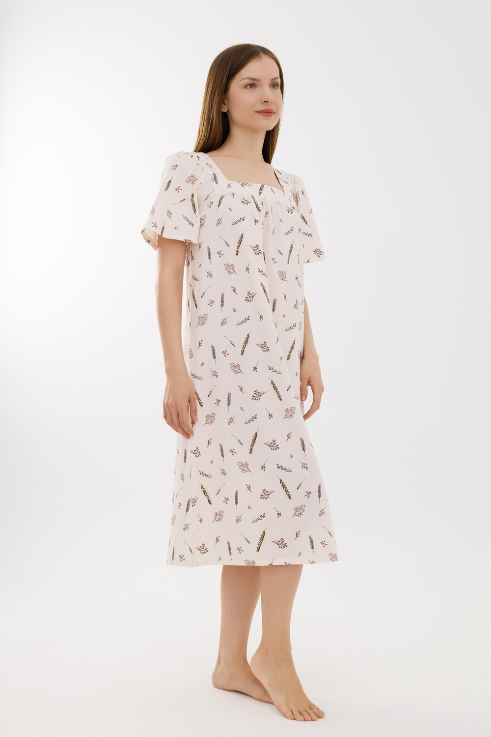 Сорочка  с квадратным вырезом «После росы»