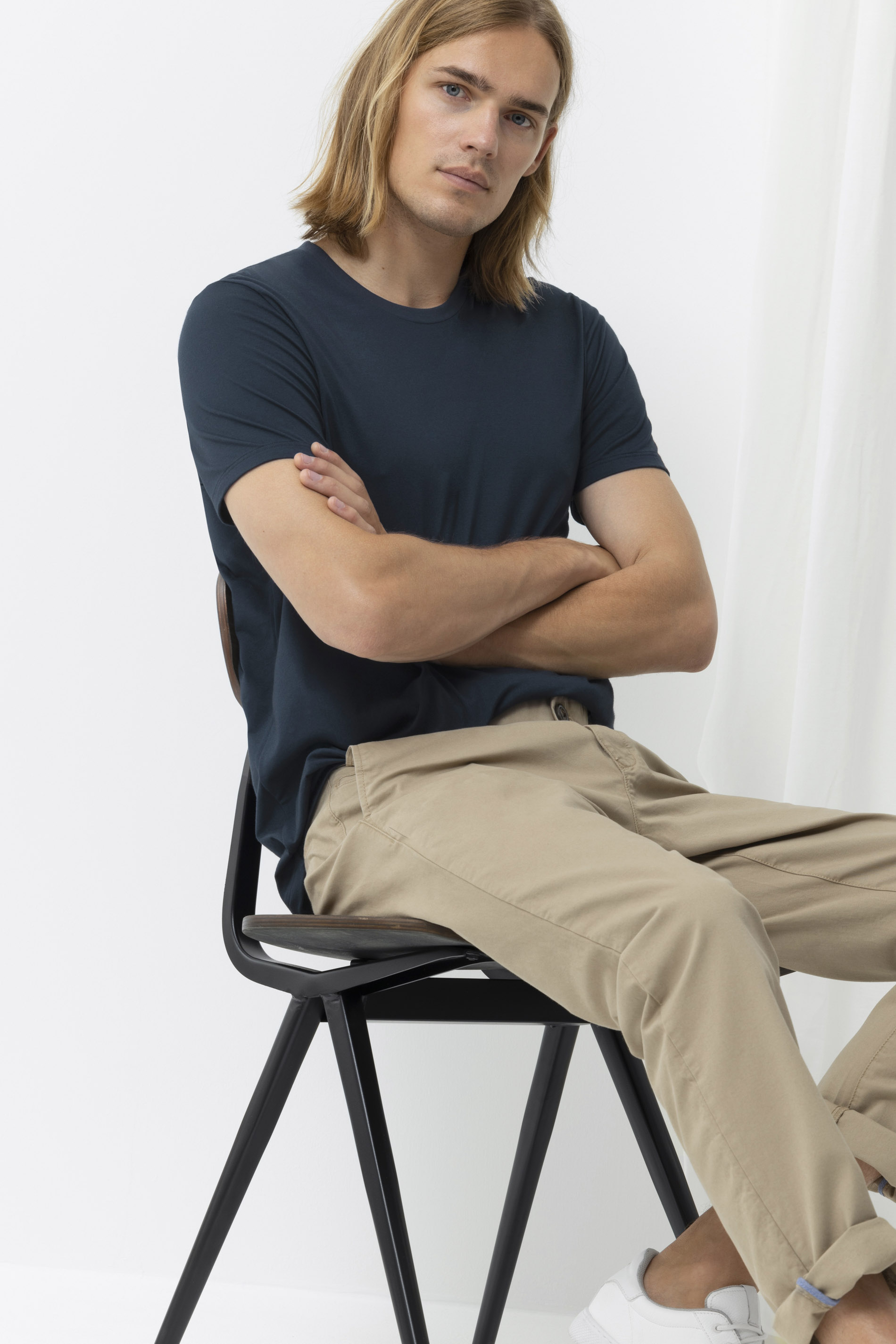 MEY (Dry Cotton) Футболка с круглым вырезом «Yacht blue»