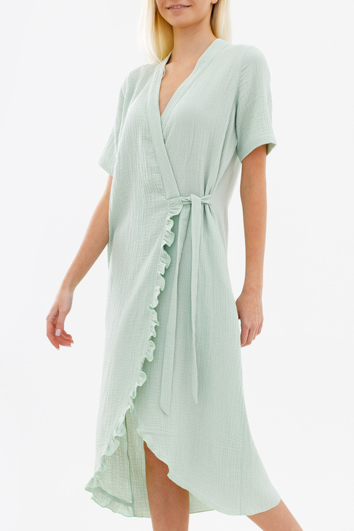 Платье с рюшей «Травяной чай»