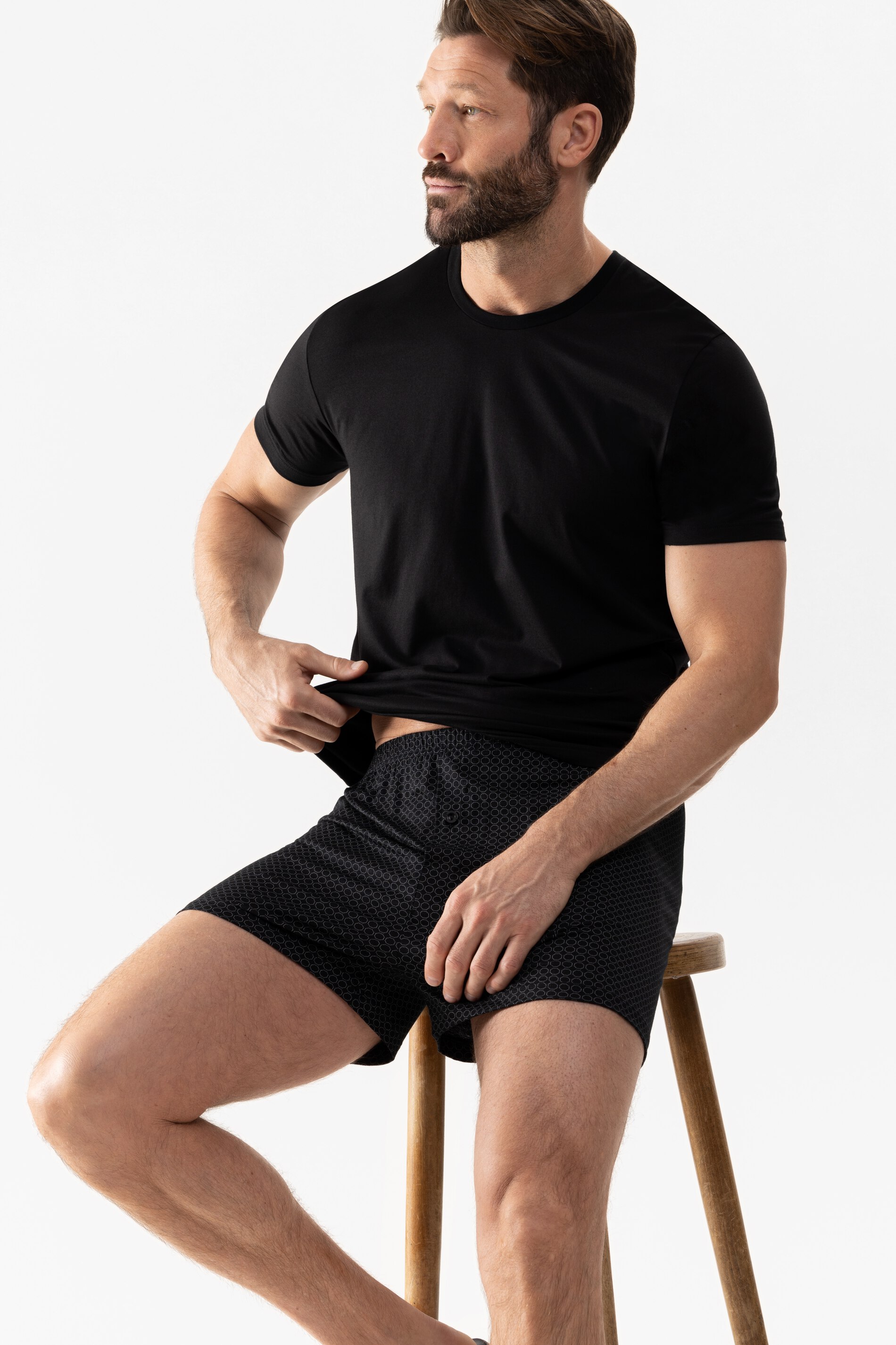 MEY (Dry Cotton) Футболка с круглым вырезом «Black»