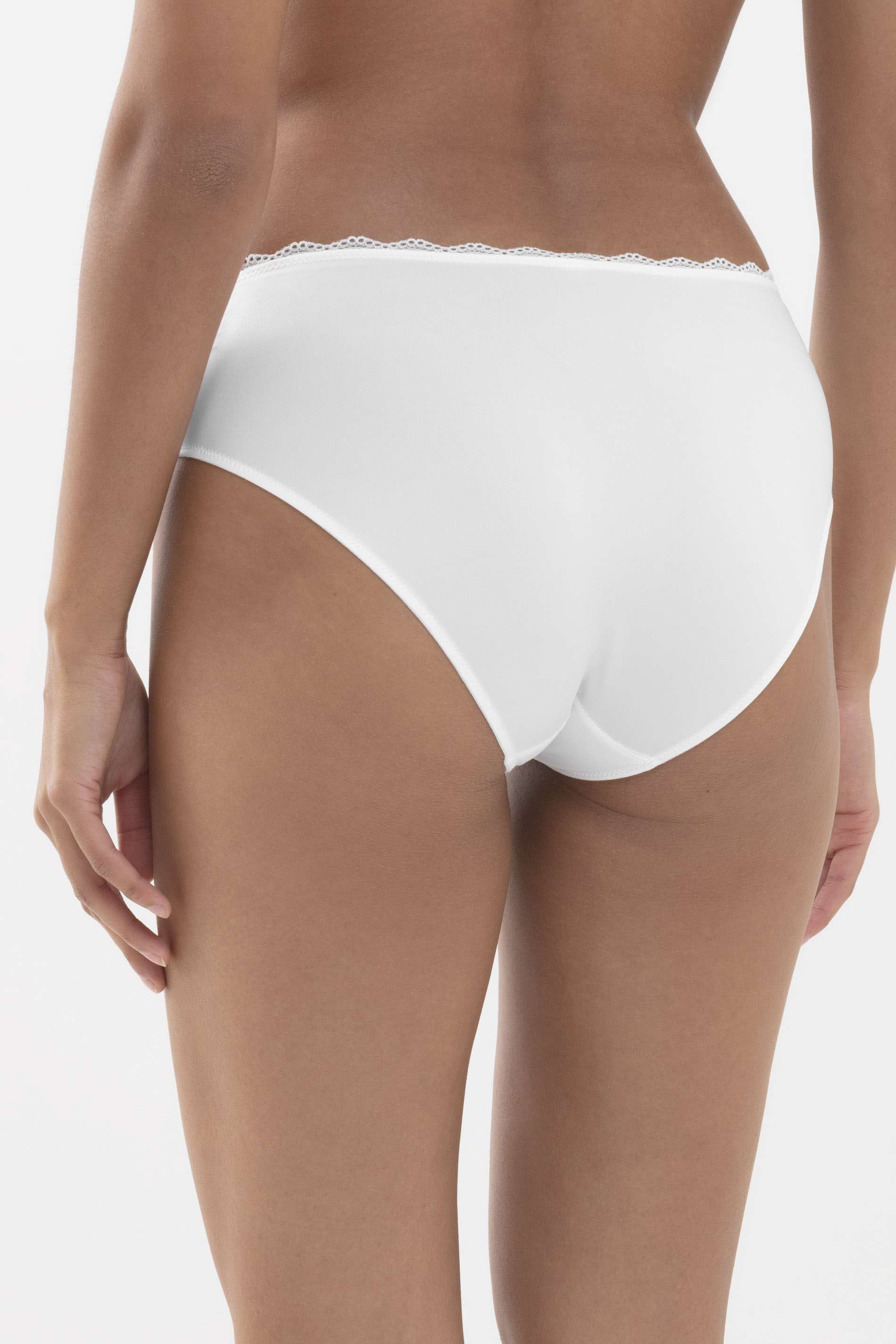 MEY (Amorous) Трусы с широким боком с кружевом «White»