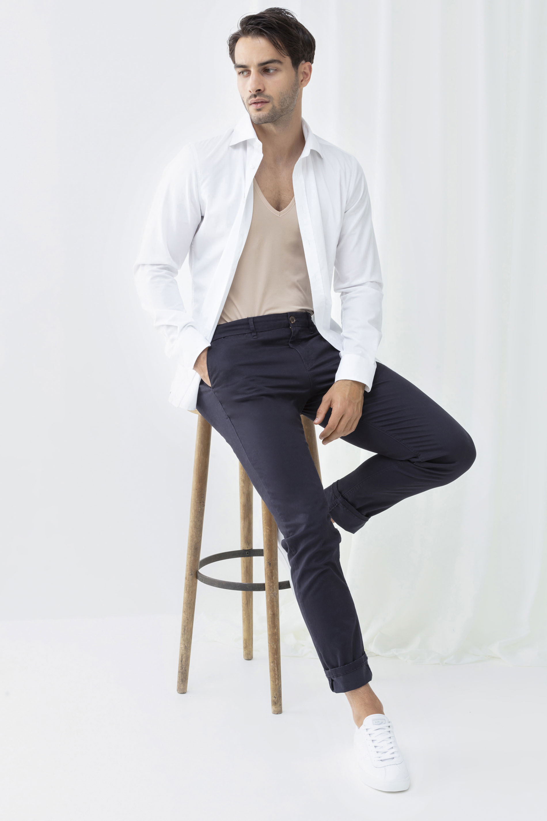 MEY (Dry Cotton) Mужская футболка-подрубашник «Light skin»