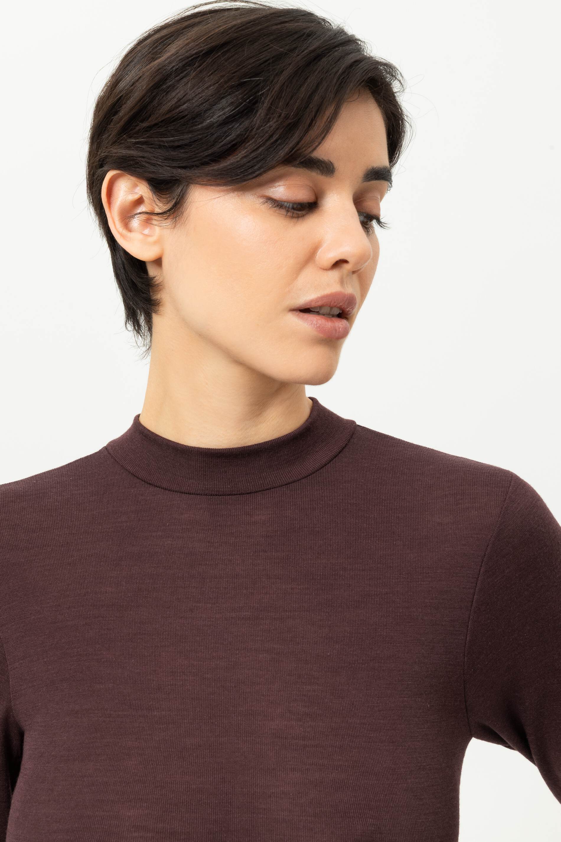 MEY (Wool and silk) Лонгслив «Hot maroon»