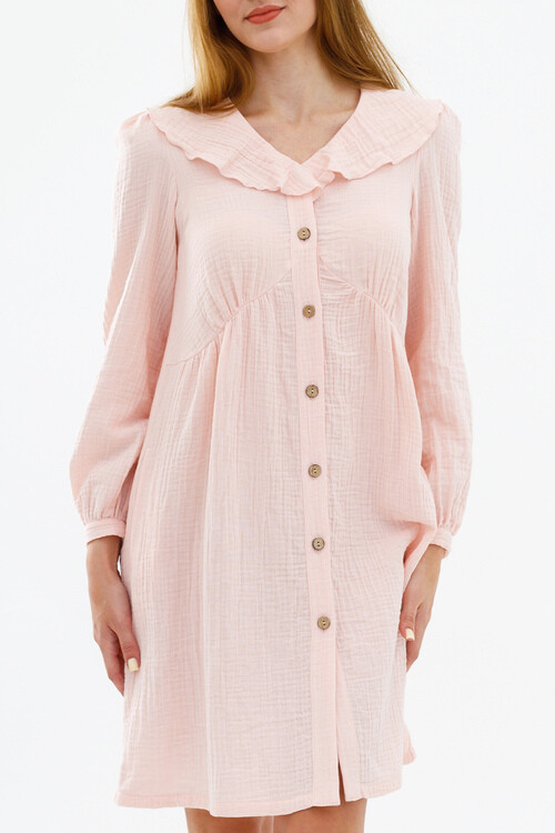 Платье с подрезом «Розовый налив»