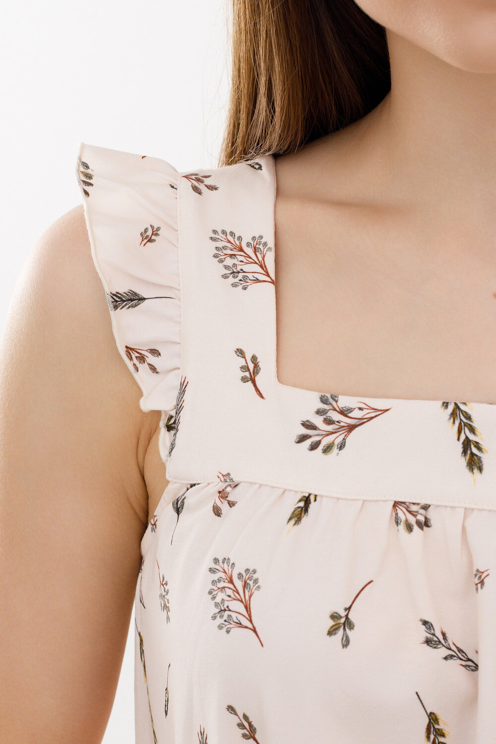 Сорочка на широких бретелях  «После росы»