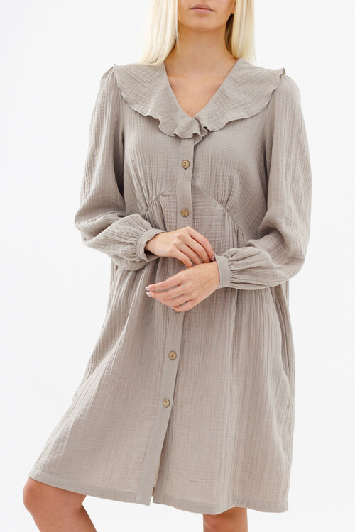 Платье с подрезом «Овсяная каша»