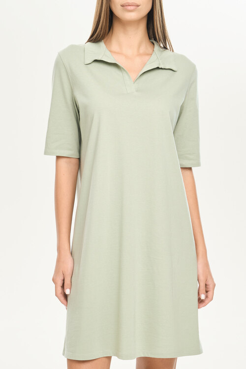 Платье с воротником  «Nile green»