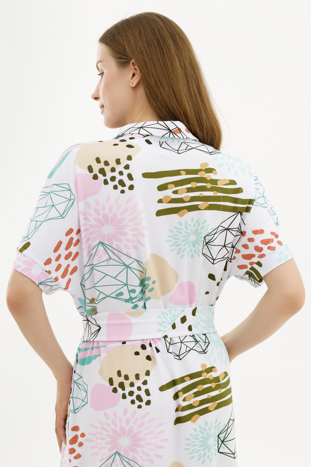 Платье на пуговицах «Color Mix»