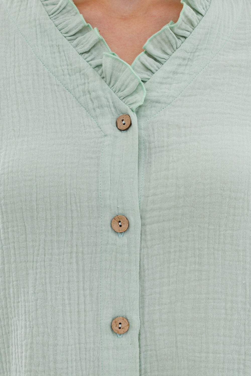 Рубашка с рюшей «Травяной чай»