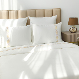 Евро сатин 400 tc White «Желтая ромашка»