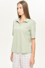 Футболка с воротником  «Nile green»