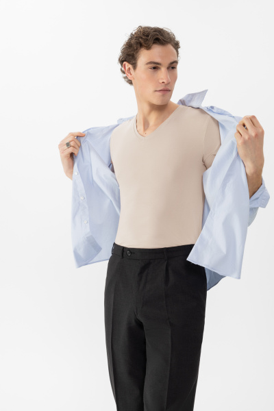 MEY (Comfort cotton) Mужская футболка-подрубашник «Light skin»