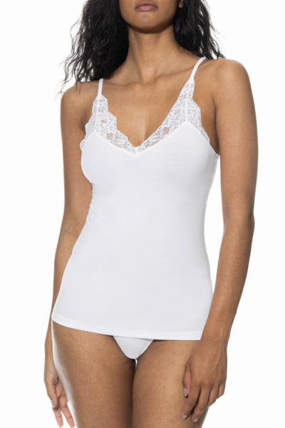 MEY (Organic cotton) Топ с кружевом «White»