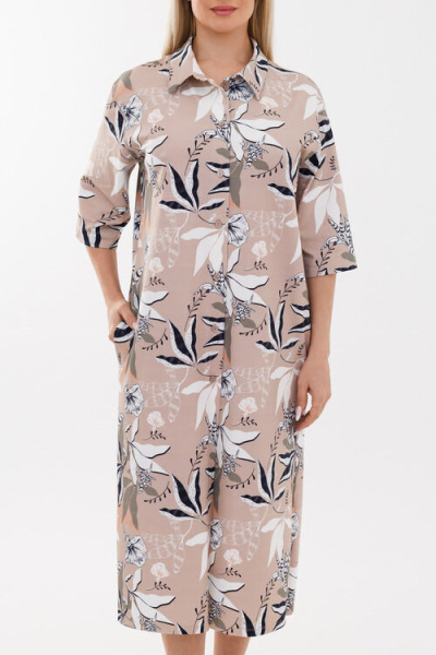 Платье-рубашка «Орнамент тишины»