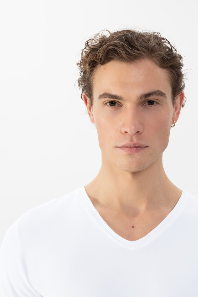 MEY (Comfort cotton) Mужская футболка-подрубашник «White»