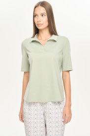 Футболка с воротником  «Nile green»