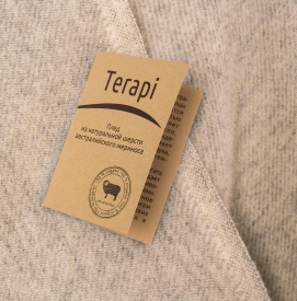 Плед 100% пух ягнёнка Carol Beige