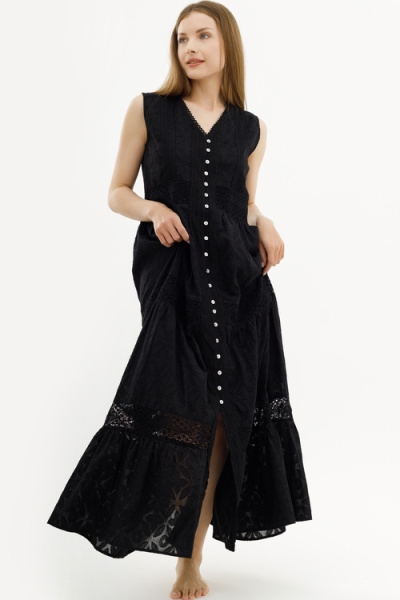 PRIDANOE Платье хлопковое Black