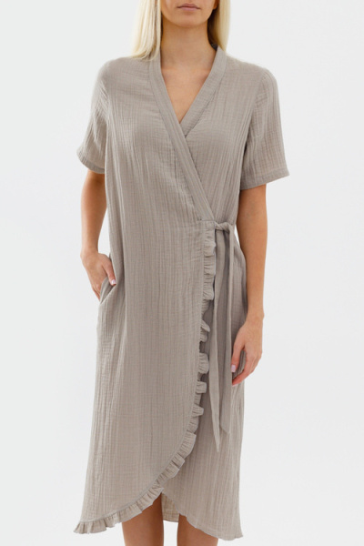 Платье с рюшей «Овсяная каша»