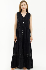 PRIDANOE Платье хлопковое Black