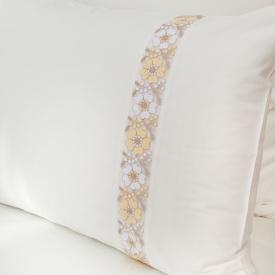 Евро сатин 400 tc White «Желтая ромашка»