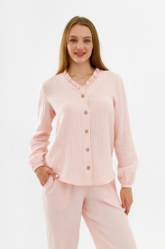 Рубашка с рюшей «Розовый налив»