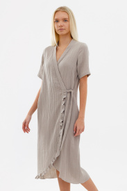 Платье с рюшей «Овсяная каша»