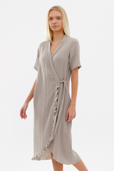 Платье с рюшей «Овсяная каша»