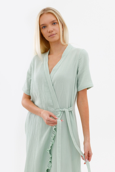 Платье с рюшей «Травяной чай»