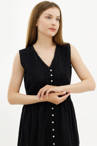 PRIDANOE Платье хлопковое Black