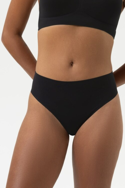 MEY (Simply better invisibles) Трусы thong с выс. талией «Black»