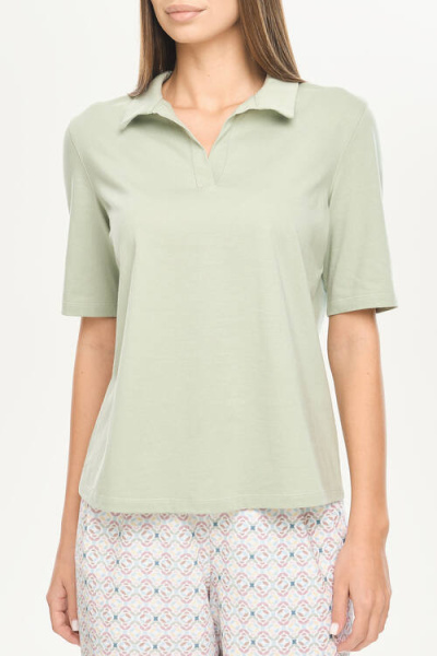 Футболка с воротником  «Nile green»