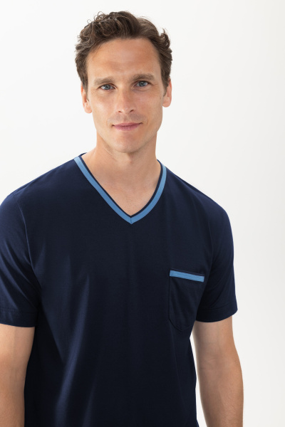 MEY (Leongatha) Мужская пижама с шортами «Yacht blue»