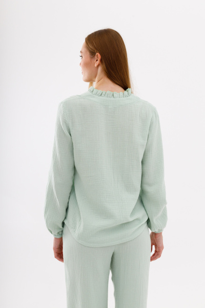 Рубашка с рюшей «Травяной чай»