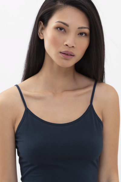MEY (Cotton pure) Майка на тонких бретелях «Night blue»