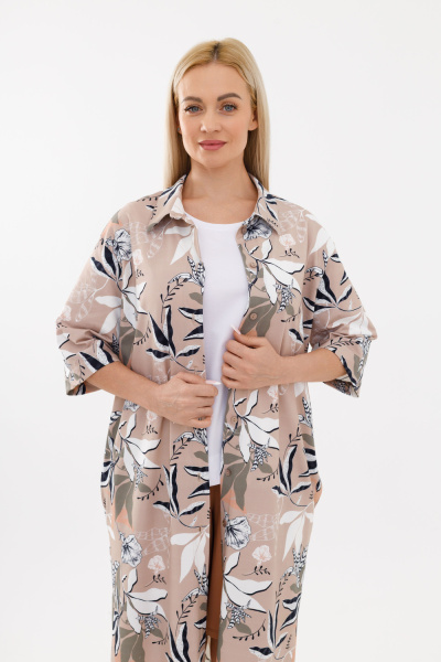 Платье-рубашка «Орнамент тишины»