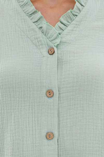 Рубашка с рюшей «Травяной чай»