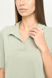 Футболка с воротником  «Nile green»